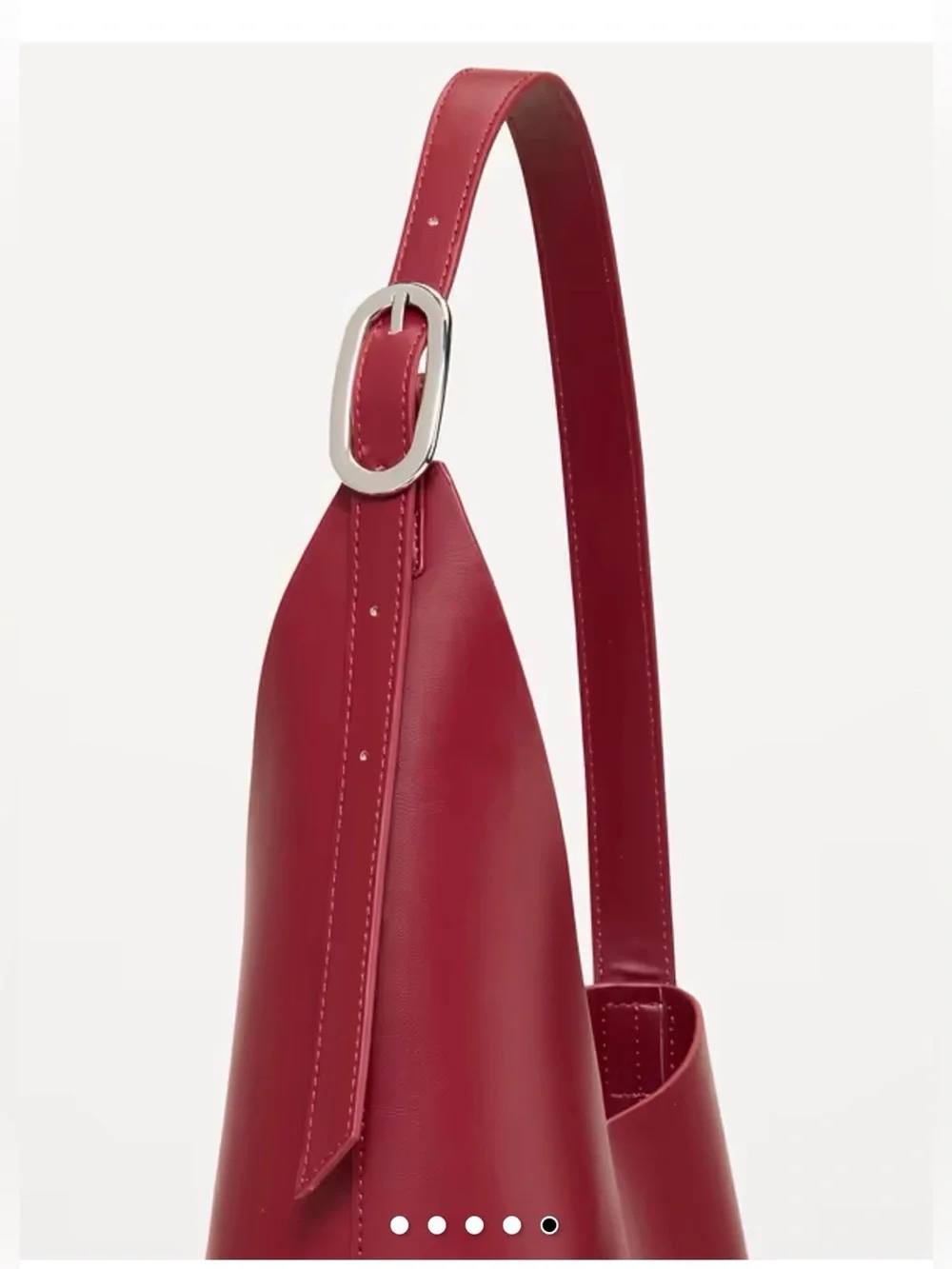 COMING SOON • NWT • Deep Red Asymmetrical Women's Faux Leather Shoulder Bag